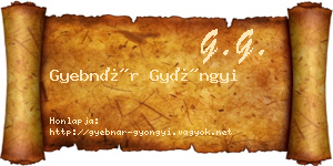 Gyebnár Gyöngyi névjegykártya