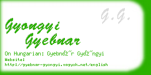 gyongyi gyebnar business card